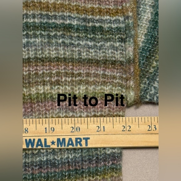 NWT Hem & Thread Multicolor Striped Women's Sweater - Picture 4 of 7